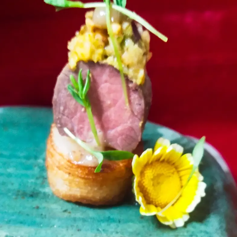 creation thumb for Lamb loin and Potato Pave and Endiv purée