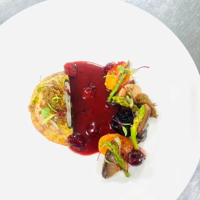 creation thumb for Wellington pigeon and foie gras with  Cherry Gravy Sauce