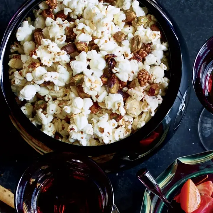 creation thumb for Popcorn with Sesame-Glazed Pistachios