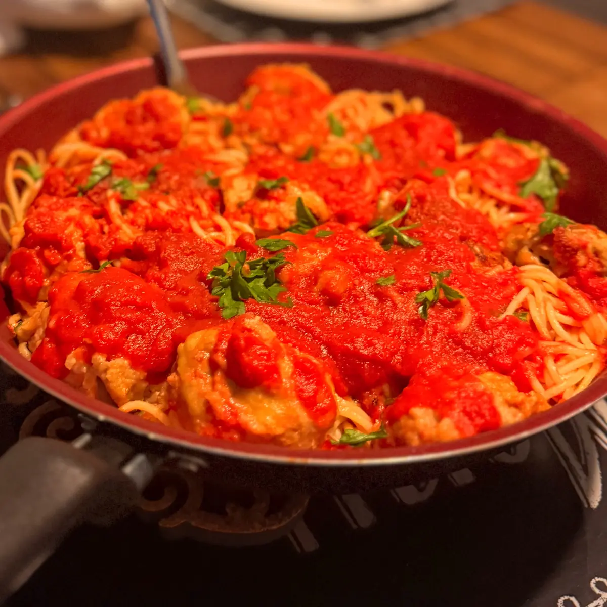 creation thumb for Spaghetti with Chicken Meatballs 🇮🇹