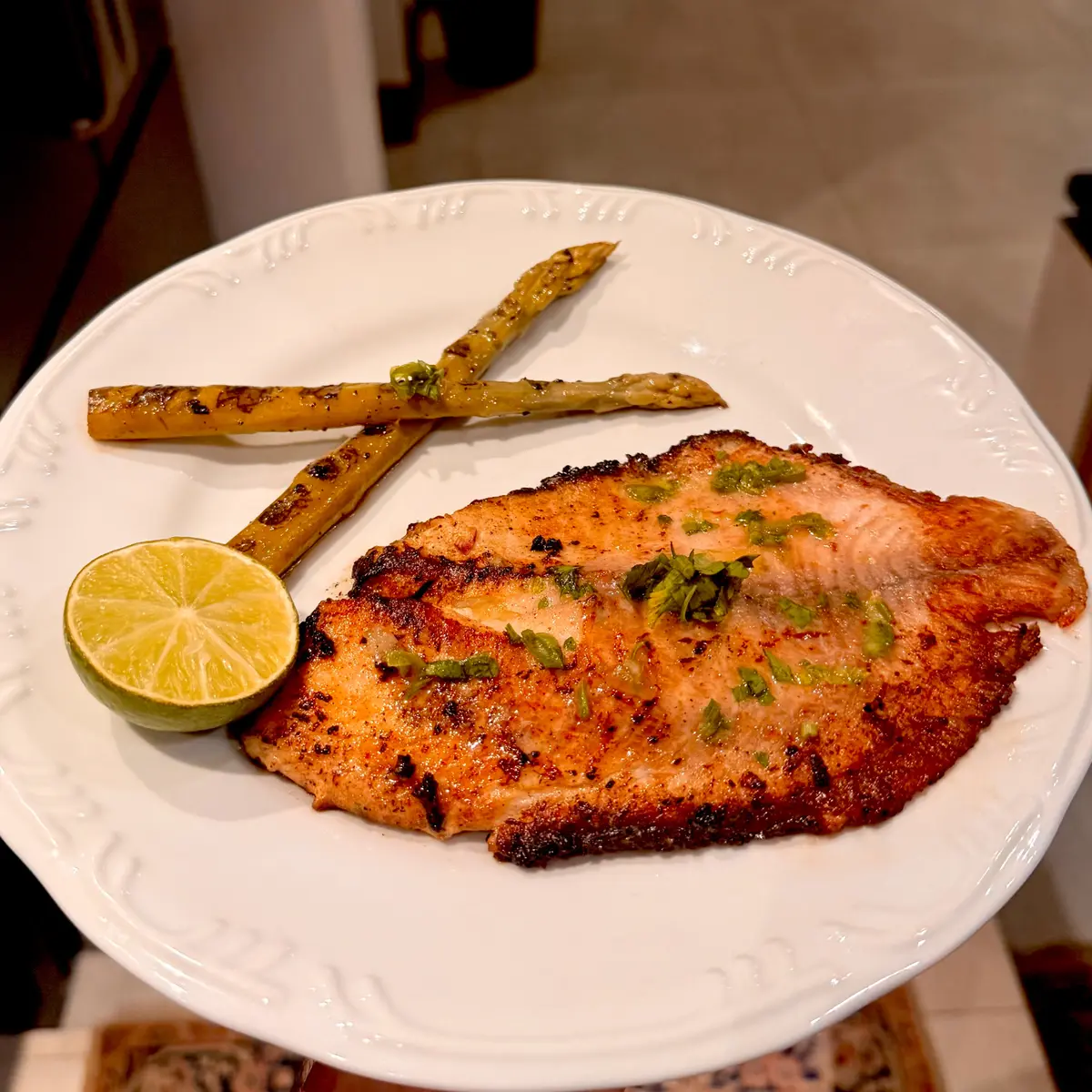 creation thumb for Tilapia with Asparagus
