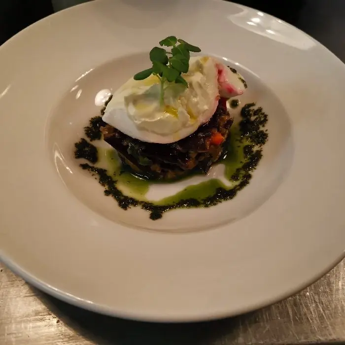 creation thumb for Burrata/ Auberginensalat/ Basilikumpesto