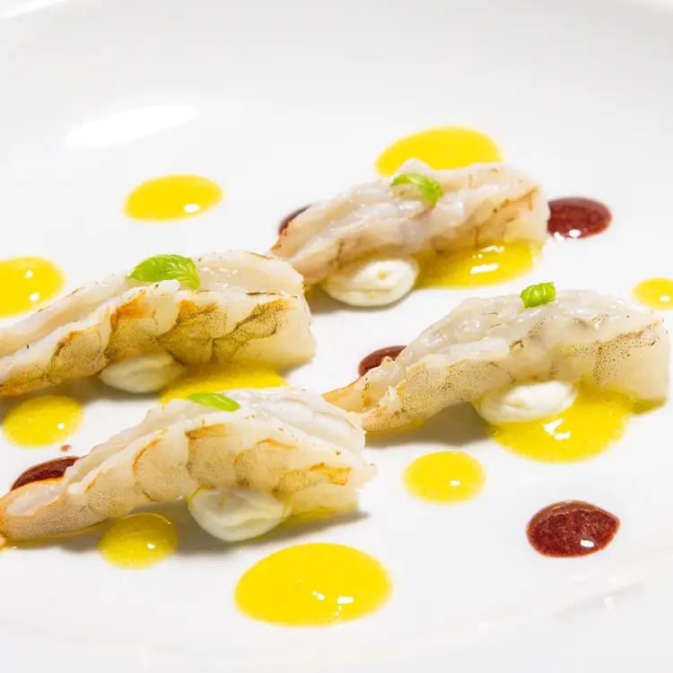 creation thumb for Prawns, orange gel, port bisque, seiras