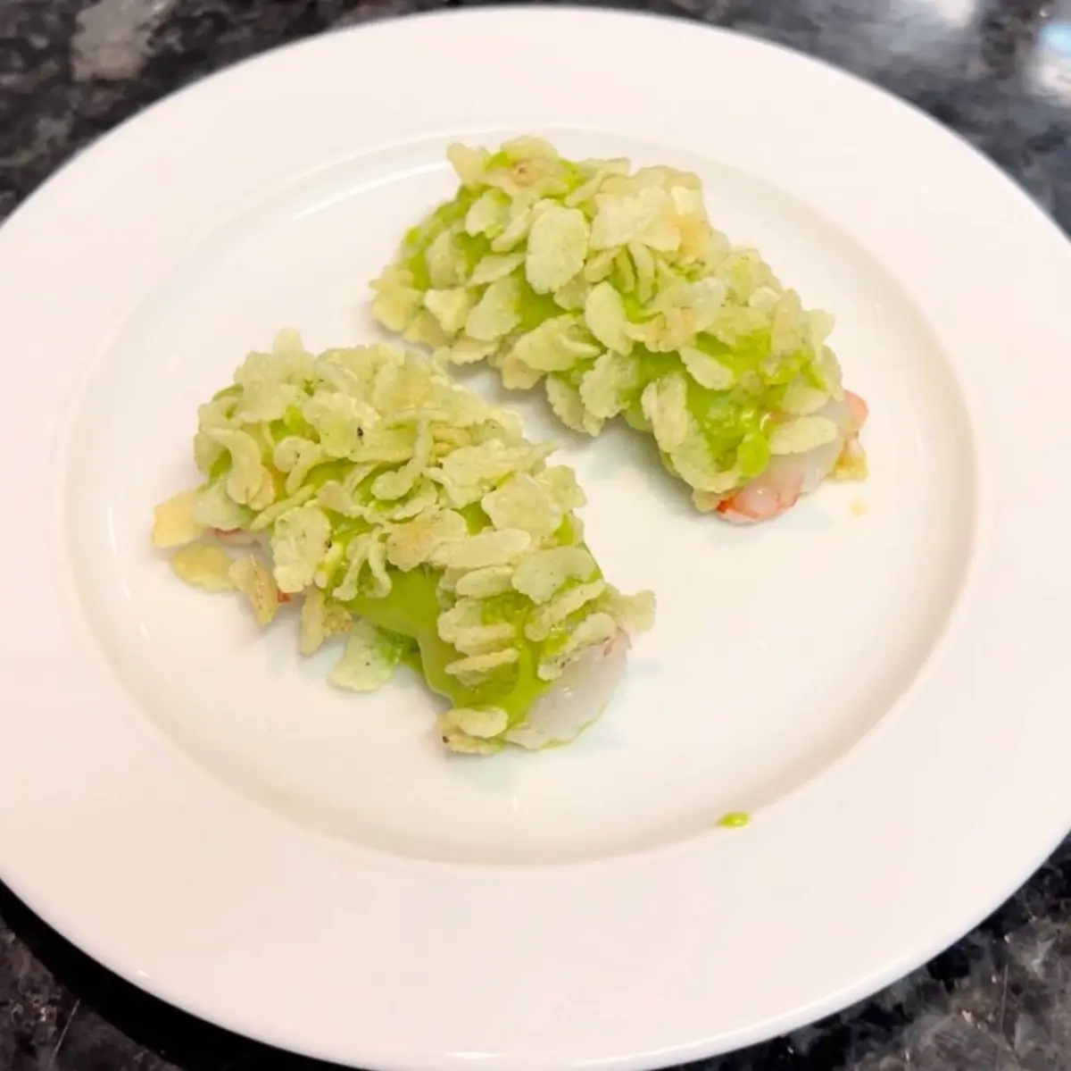 creation thumb for Langoustine with Chive Mayo & Green Rice
