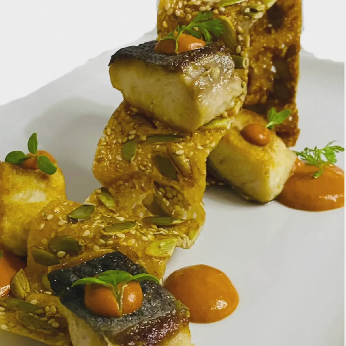 creation thumb for Seed ladder with Catfish and Red Pipian Sauce