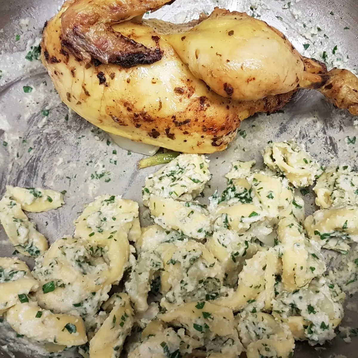 creation thumb for Maishuhn# BioSalzzitrone#Tortelli#Mandelpesto#homecooking