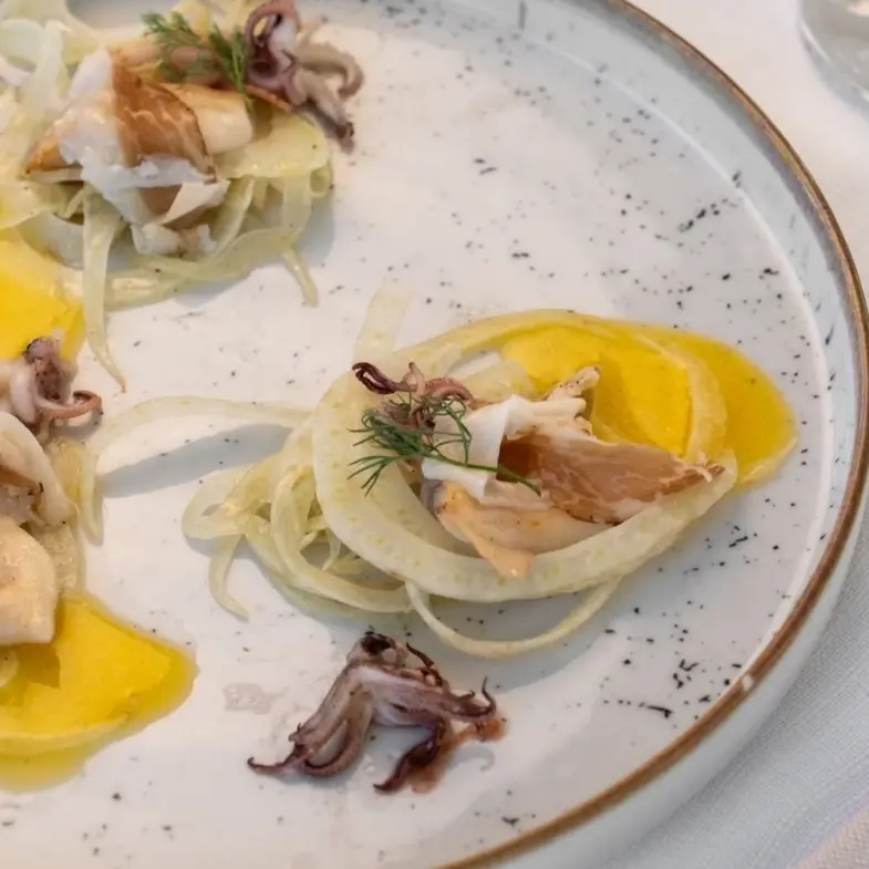 creation thumb for Calamari, finocchio, lardo e riduzione all'arancia