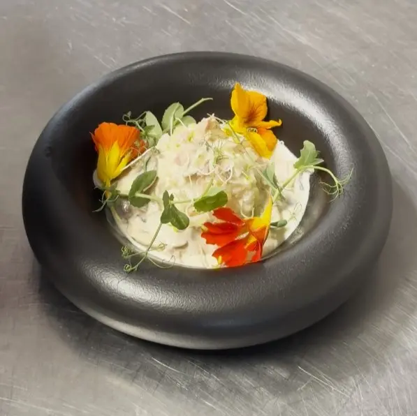 creation thumb for Bread Dumplings (Knödel) with Creamy Ham & Mushroom Sauce