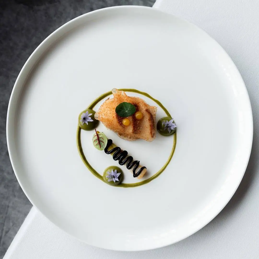 creation thumb for Scallop | Poultry Dashi | Onion Vegetables | Physalis