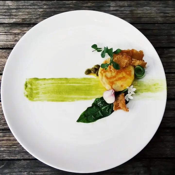 creation thumb for Roll dory fish with matcha sauce