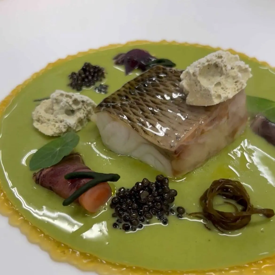 creation thumb for Sea Bass rested on Seaweed