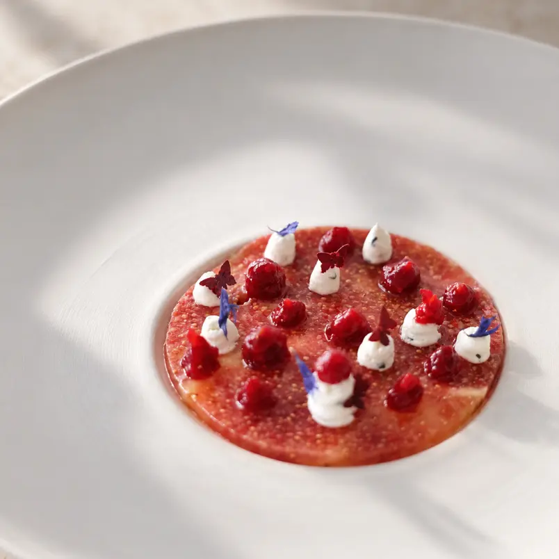 creation thumb for Fake Fig Carpaccio with Fromage Blanc