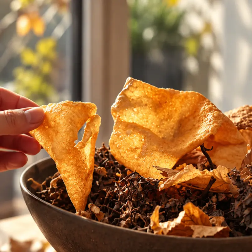 creation thumb for Scallop Crisps — Fallen Leaves