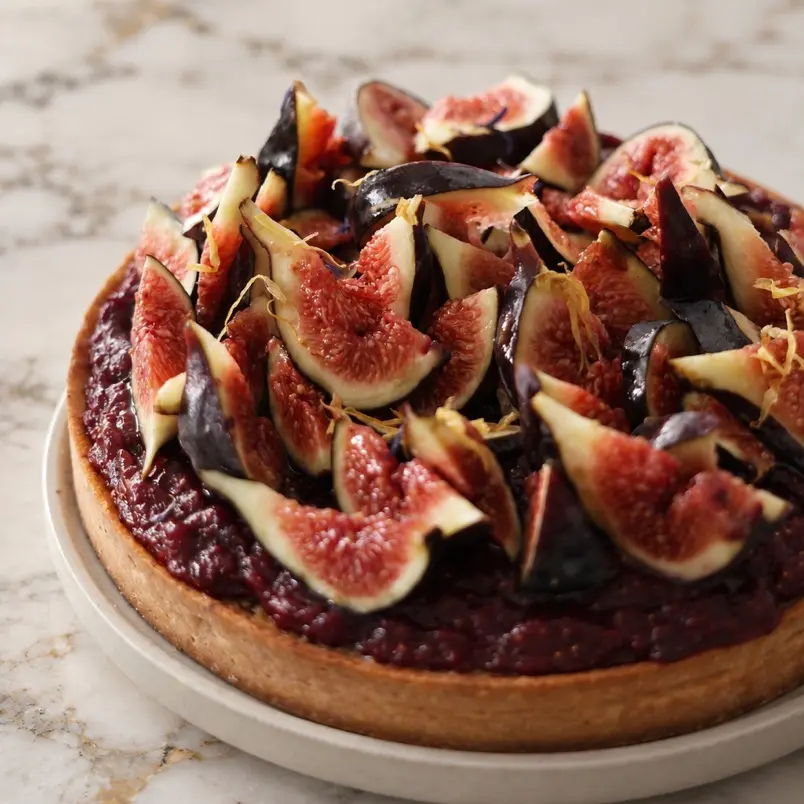 creation thumb for Fig Tart with Almond Cream & Yuzu