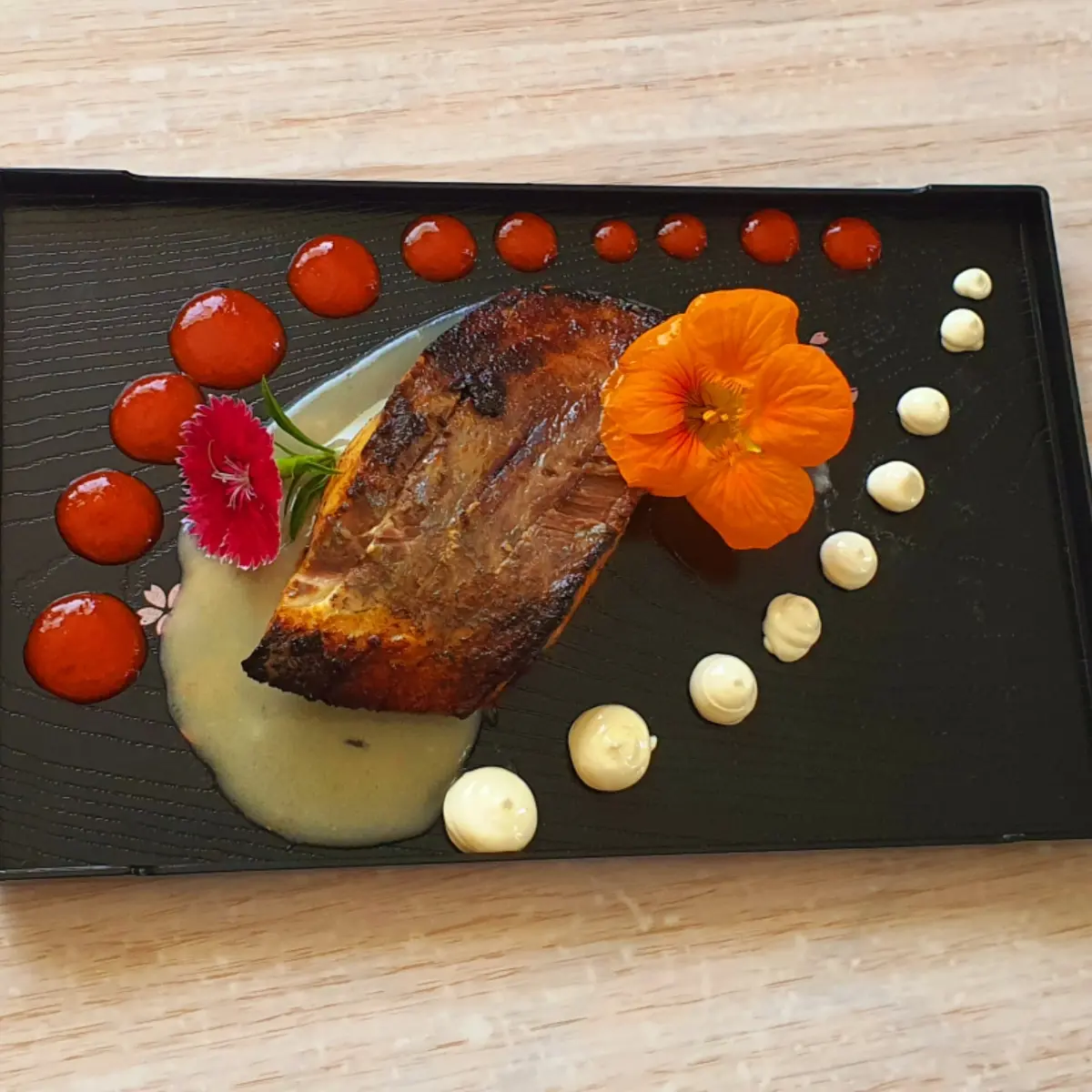 creation thumb for Asian spices marinated grouper pan fried with aioli