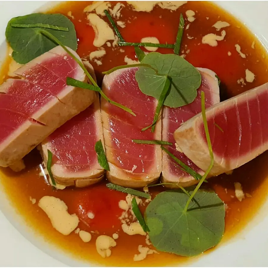 creation thumb for Pan seard tuna with ponzu sauce