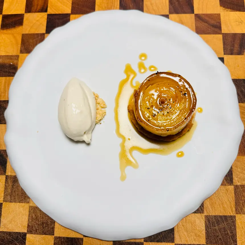 creation thumb for Potato Tarte Tatin and Onion Ice Cream