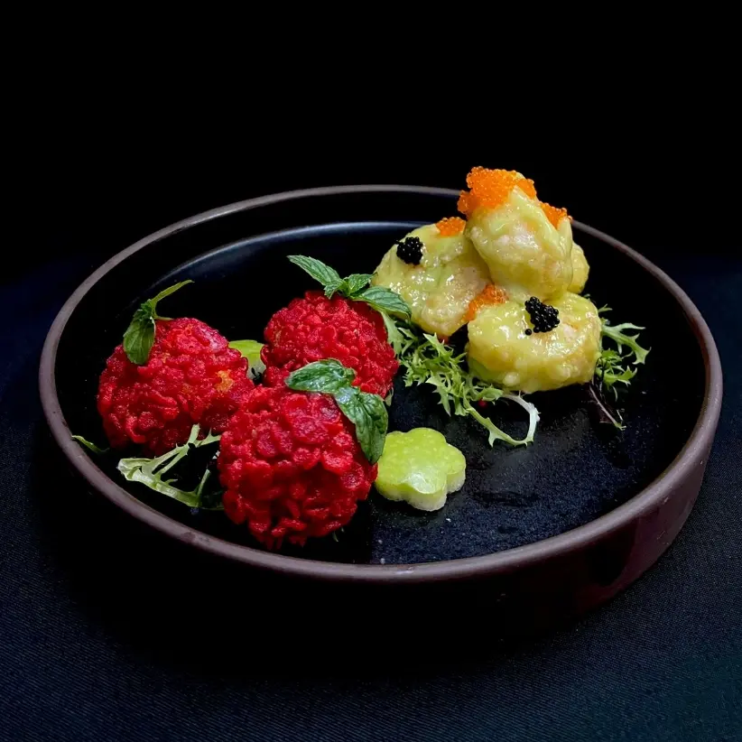 creation thumb for Lychee prawn - wasabi Prawns