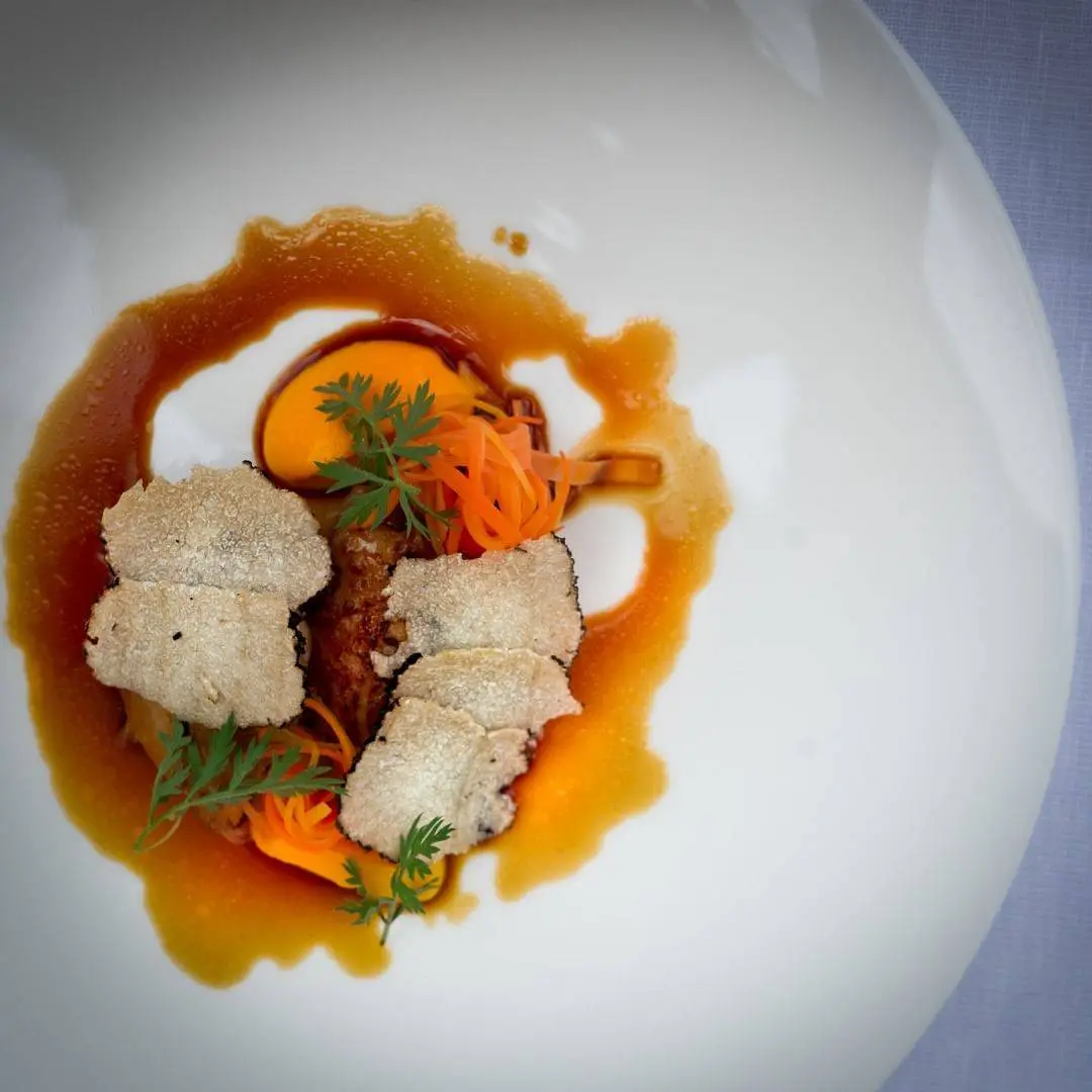 creation thumb for Quail Breasts with Muggio Valley honey, carrots & truffle