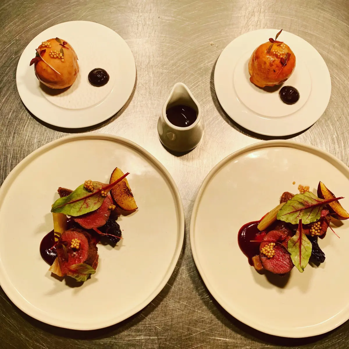 creation thumb for Venison, plum, mustard and smoked chocolate