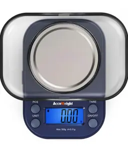 ACCUWEIGHT 255 Mini Balances de Laboratoire Balance de Poche 0,01g de Precision Électronique Balance de Bijoux avec Écran LCD Rétroéclairé, Fonction de Tare, Comptage de Pièces, 300g Maximum