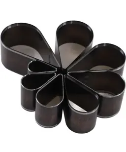 8pcs Outils de Coupe Cuir Kit, Ensemble d'outils de Poinçon Creux en Cuir en Forme De Larme, Matrice De Découpe en Acier à Haute Teneur en Carbone, pour la Artisanale De Ceinture De Sac DIY