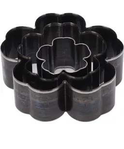 3 pcs Emporte Piece Cuir, Outils de Coupe Cuir en Forme de Fleur Poinçon à Main Découpeur Outil de Poinçonnage de Forme Matrices de Poinçonnage en Cuir Bricolage Artisanat